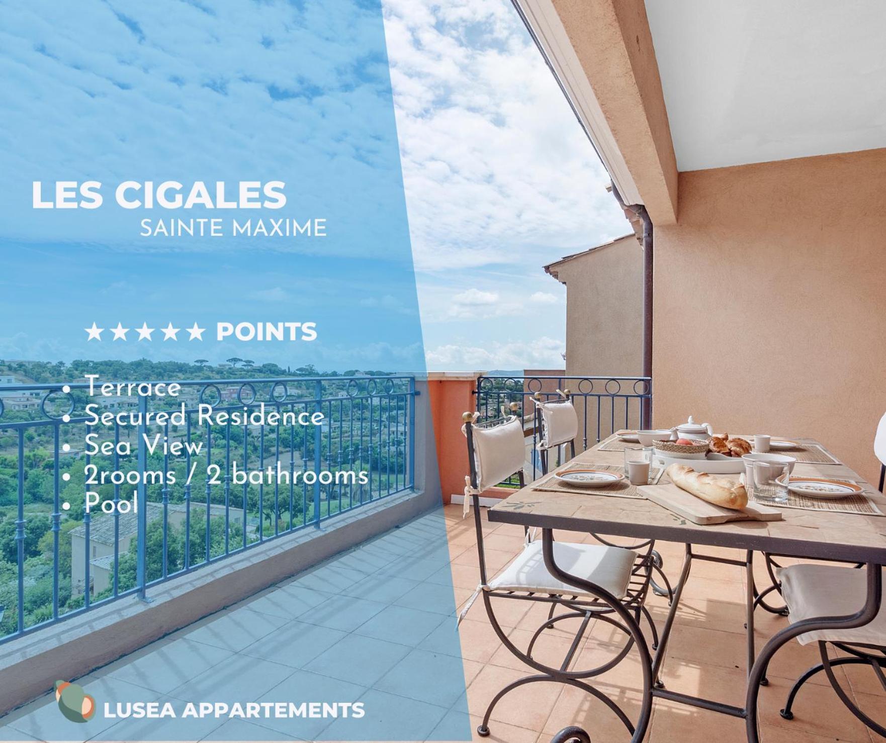 Apartmán Les Cigales, Superbe Vue - Golfe De Sainte-Maxime Exteriér fotografie